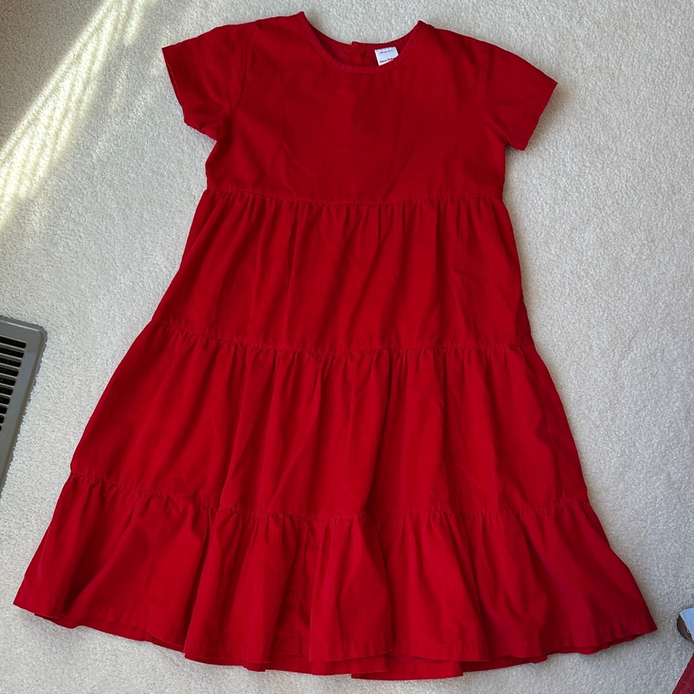 Hanna Andersson Vibrant Red Corduroy Dress